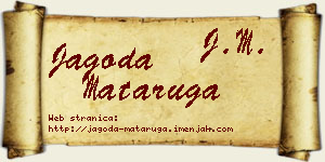 Jagoda Mataruga vizit kartica